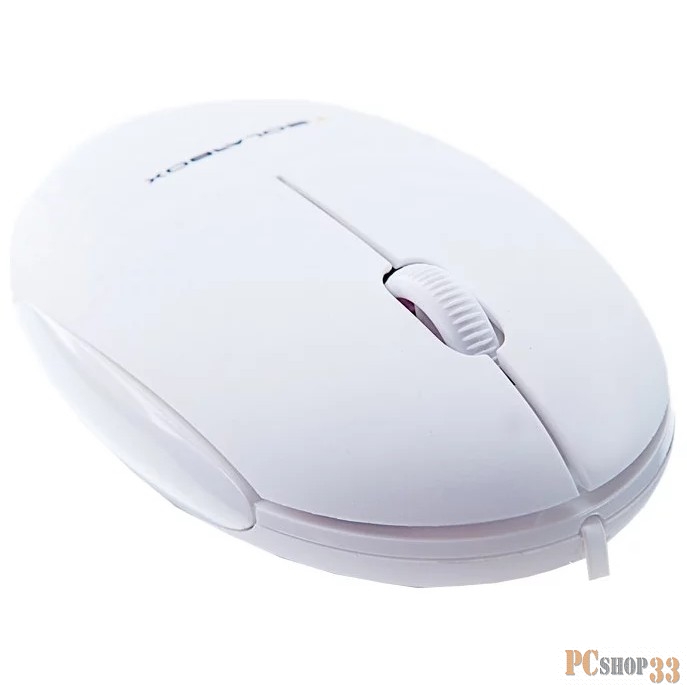 Мыши SolarBox X06 White USB Travel Optical Mouse, 1000DPI, ноутбучная, убирающийся кабель, прорезиненная поверхность