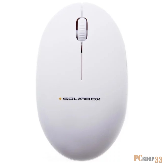 Мыши SolarBox X06 White USB Travel Optical Mouse, 1000DPI, ноутбучная, убирающийся кабель, прорезиненная поверхность