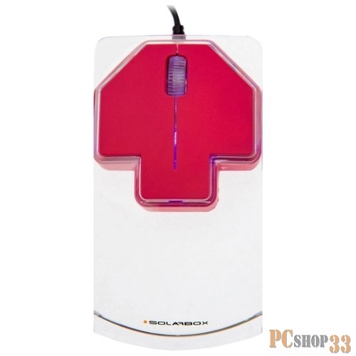 Мыши SolarBox X07 Red USB Travel Optical Mouse, 1000DPI, прозрачный корпус с LED-подсветкой