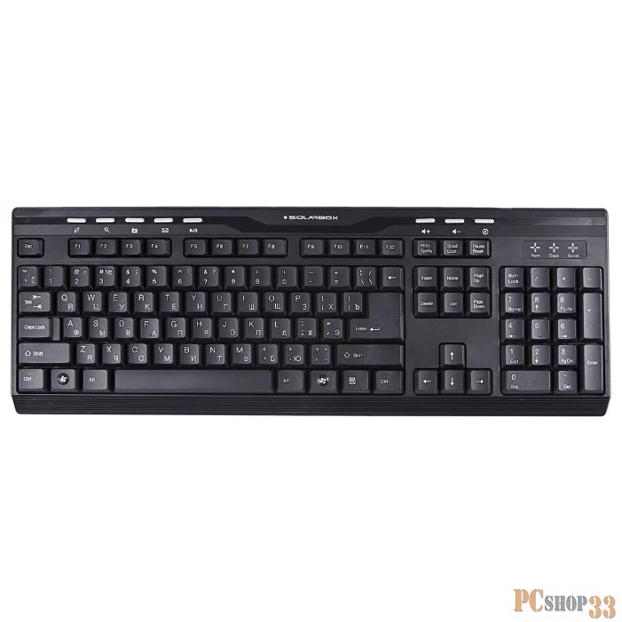 клавиатура SolarBox клавиатура проводная KB-3166B Multimedia Keyboard PS/2 черная