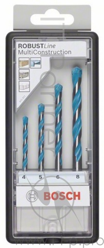 Bosch Bosch Robust Line Multi Construction CYL-9 2607010521 набор сверл 4 шт,универсальный