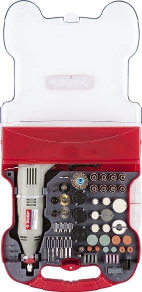 Шлифовальная машина ЗУБР Гравер ЗГ-130ЭК H172 { электрический с набором мини-насадок в кейсе, 172 предмета }