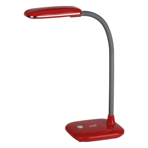 Настольные светильники ЭРА Б0018827 Настольный светодиодный светильник NLED-450-5W-R красный {цвет. температура 3000К}