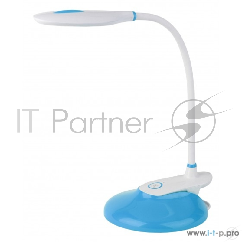 Настольные светильники ЭРА Б0028459 Настольный светодиодный светильник NLED-459-9W-BU синий {прищепка и основание, плавный диммер яркости, цвет. температура 3000/4500/6500К}