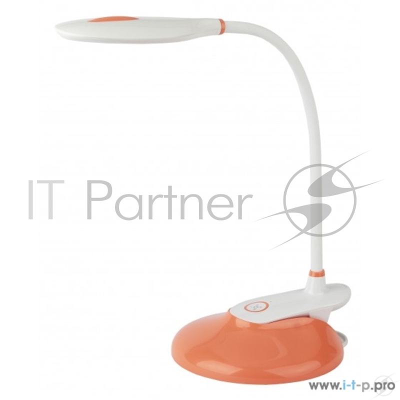 Настольные светильники ЭРА Б0028461 Настольный светодиодный светильник NLED-459-9W-OR оранжевый {прищепка и основание, плавный диммер яркости, цвет. температура 3000/4500/6500К}