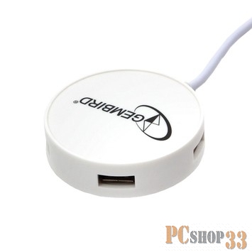 Контроллер GEMBIRD HUB USB2.0 4-port UHB-241 , 4 порта, блистер, белый