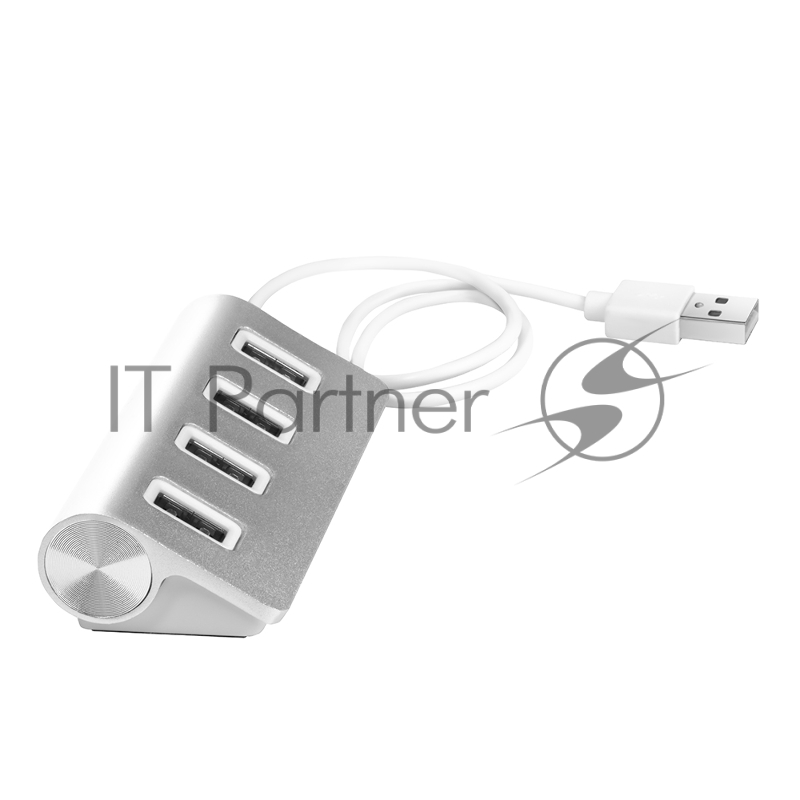 Контроллер Greenconnect USB 2.0 Хаб GCR-UH224S на 4 порта 0,15m , silver (GCR-UH224S)