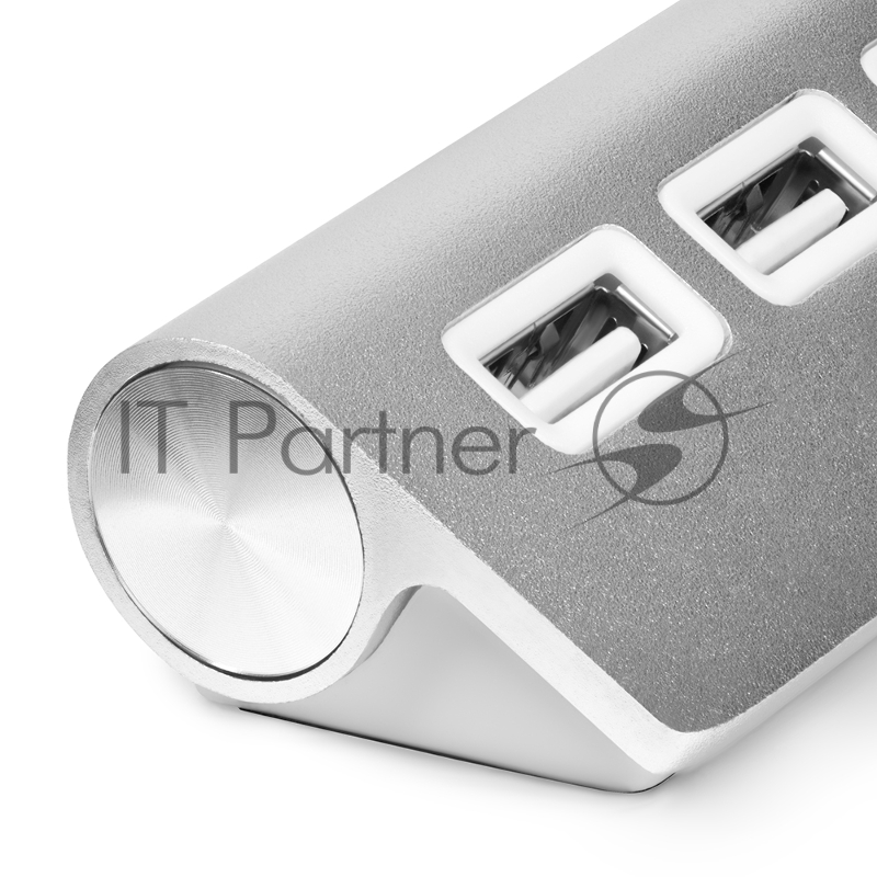 Контроллер Greenconnect USB 2.0 Хаб GCR-UH224S на 4 порта 0,15m , silver (GCR-UH224S)