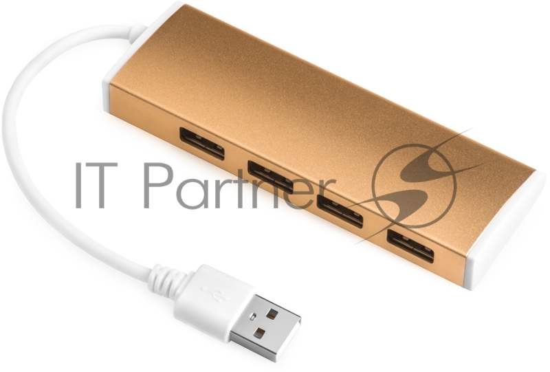 Контроллер Greenconnect USB 2.0 Хаб GCR-UH214BR на 4 порта 0,15m , Bronze (GCR-UH214BR)