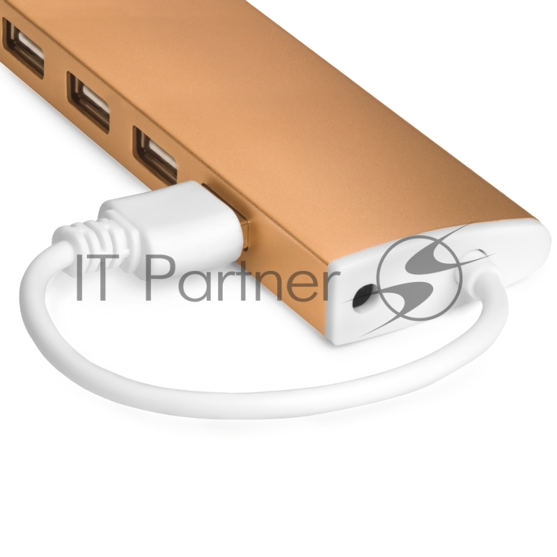 Контроллер Greenconnect USB 2.0 Хаб GCR-UH214BR на 4 порта 0,15m , Bronze (GCR-UH214BR)