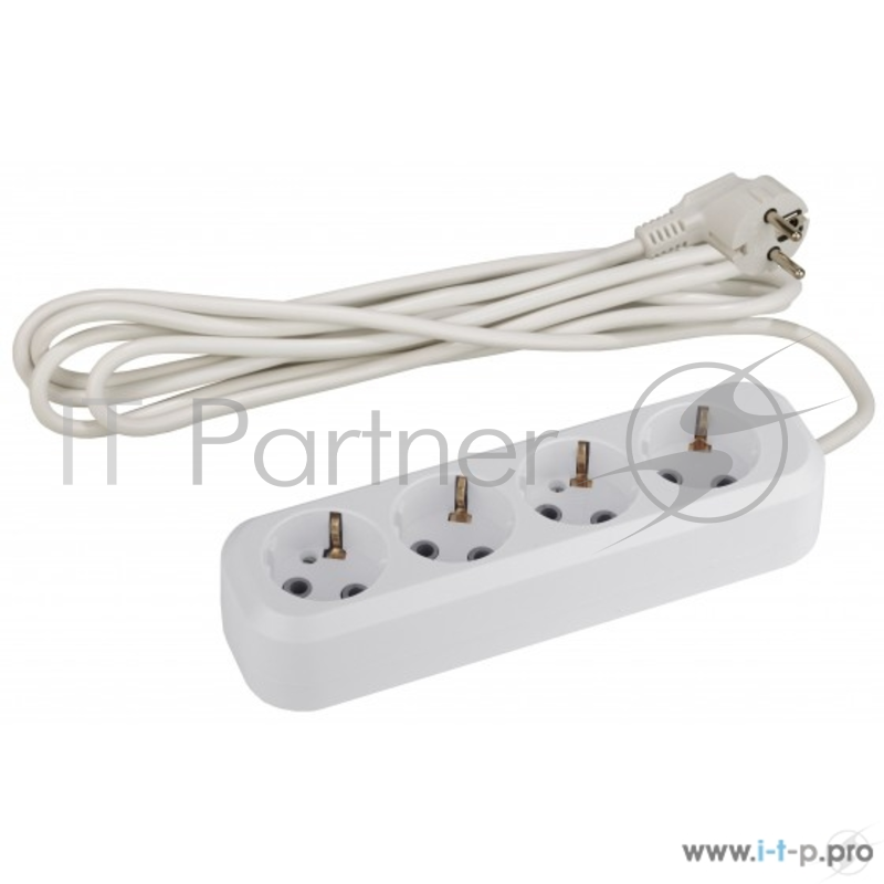 ЭРА Удлинители бытовые, Сетевые фильтры ЭРА Б0023161 Удлинитель UX-4e-5m с заземлением 4 гнезда 5 м {ABS-пластик, 3х0,75 мм2}