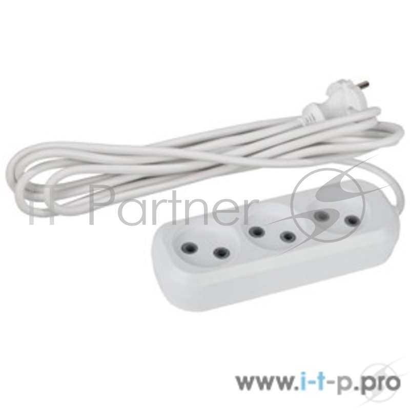 ЭРА Удлинители бытовые, Сетевые фильтры ЭРА Б0028349 Удлинитель UX(6)-3-1,5m без заземления 3 гнезда 1,5 м {ABS-пластик, 2х0,75 мм2}