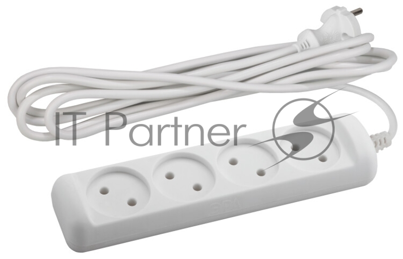 ЭРА Удлинители бытовые, Сетевые фильтры ЭРА Б0028363 Удлинитель U-4-5m-2x1 без заземления 4 гнезда 5 м {полипропилен, 2х1 мм2}