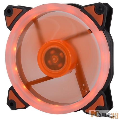 вентилятор CROWN Вентилятор для компьютерного корпуса CMCF-12025S-1233 (120*120*25ммОранжевое LED кольцо1500 об/мин35CFM20ДбПодшипник скольжения3pin+MOLEX(папа-мама) 40+10см)