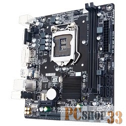 Материнская плата Gigabyte GA-H110M-S2V DDR4 OEM{Socket 1151, Intel®H110, 2xDDR4-2133, D-SUB+DVI-D, 1xPCI-Ex16, 1xPCI-Ex1, 4xSATA3, 8 Ch Audio, GLan, (2+4)xUSB2.0, (2+2)xUSB3.0, 2xPS/2, mATX}