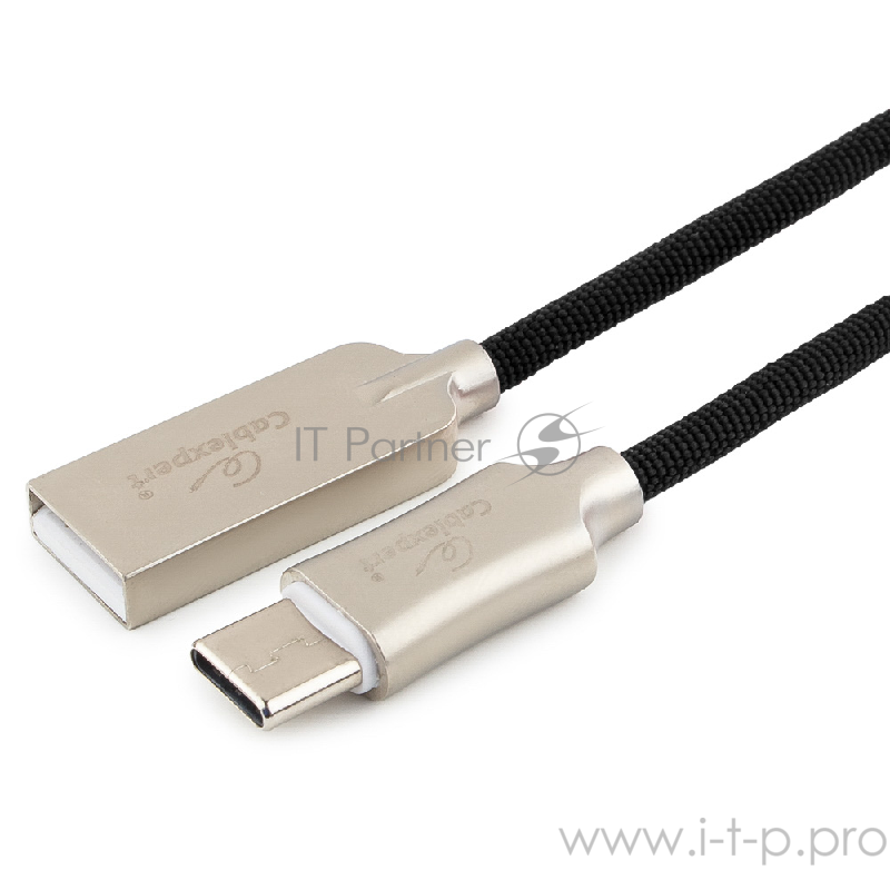 Кабель Cablexpert Кабель USB 2.0 CC-P-USBC02Bk-0.5M AM/Type-C, серия Platinum, длина 0.5м, черный, блистер