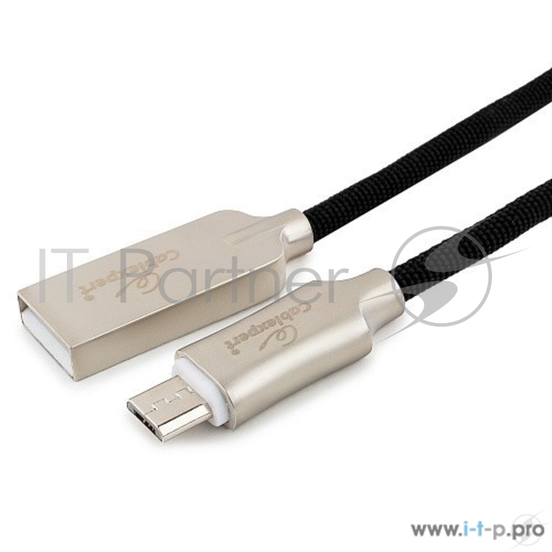 Кабель Cablexpert Кабель USB 2.0 CC-P-mUSB02Bk-1.8M AM/microB, серия Platinum, длина 1.8м, черный, блистер