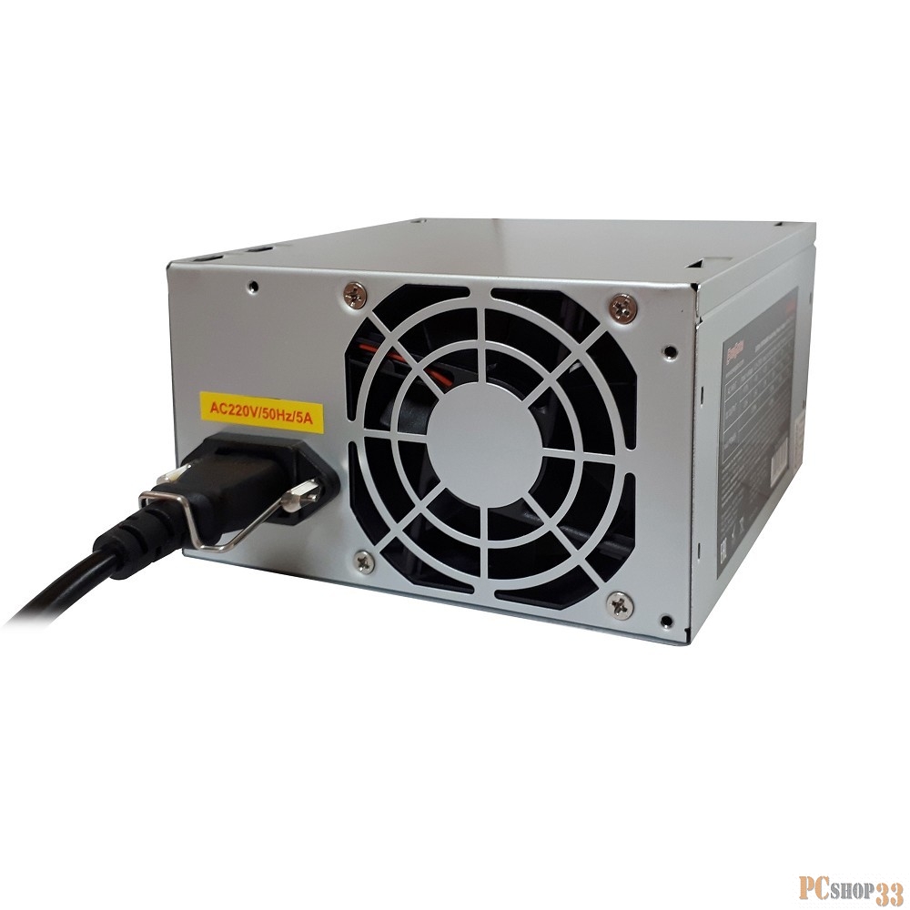 Блоки питания Exegate ES259591RUS-S Блок питания AAA450, ATX, SC, 8cm fan, 24p+4p, 2*SATA, 1*IDE + кабель 220V с защитой от выдергивания