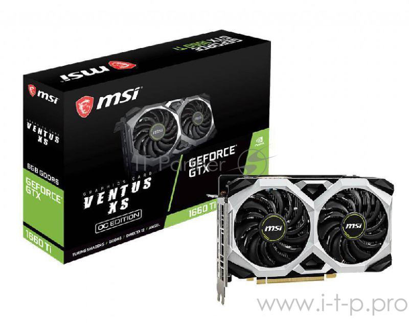 Видеокарта MSI GeForce GTX 1660 Ti VENTUS XS 6G OC , RTL