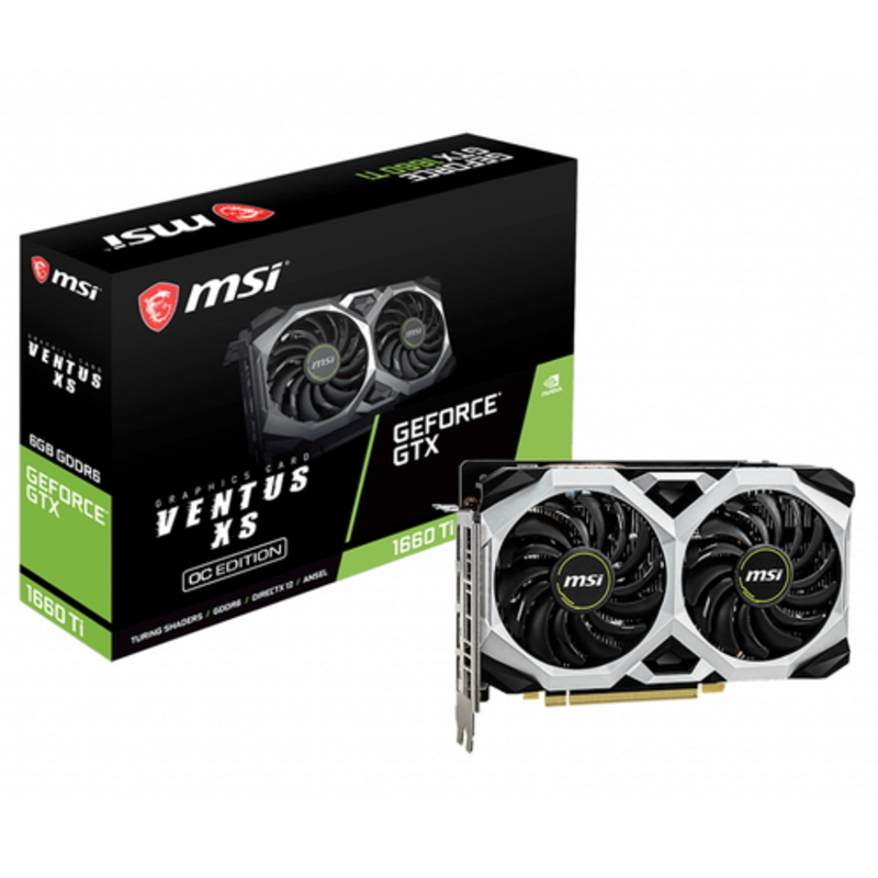 Видеокарта MSI GeForce GTX 1660 Ti VENTUS XS 6G OC , RTL
