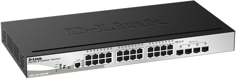 Коммутатор D-Link DGS-1510-28LP/ME управляемый 19U 24x10/100/1000BASE-T