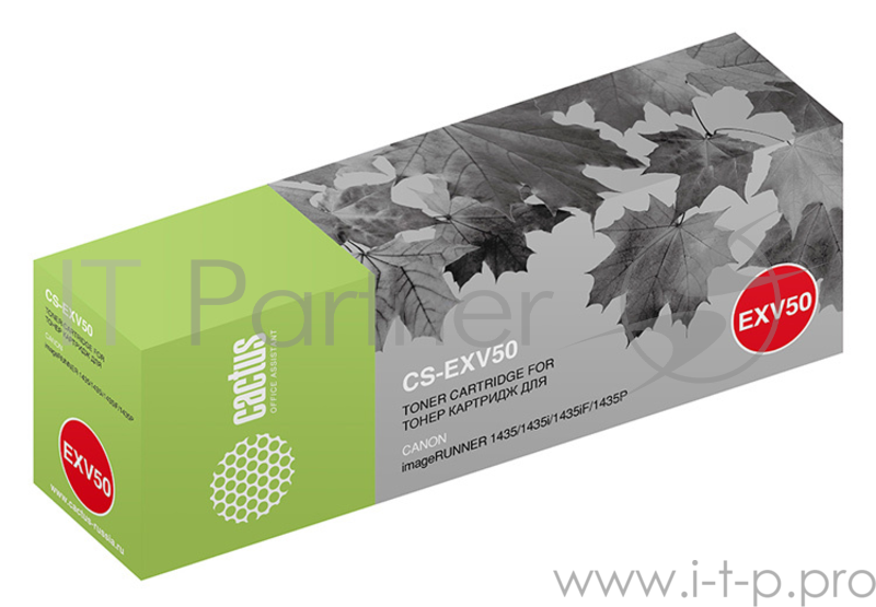 Тонер Картридж Cactus CS-EXV50 черный (17600стр.) для Canon IR 1400 series/1435/1435i/1435iF/1435P