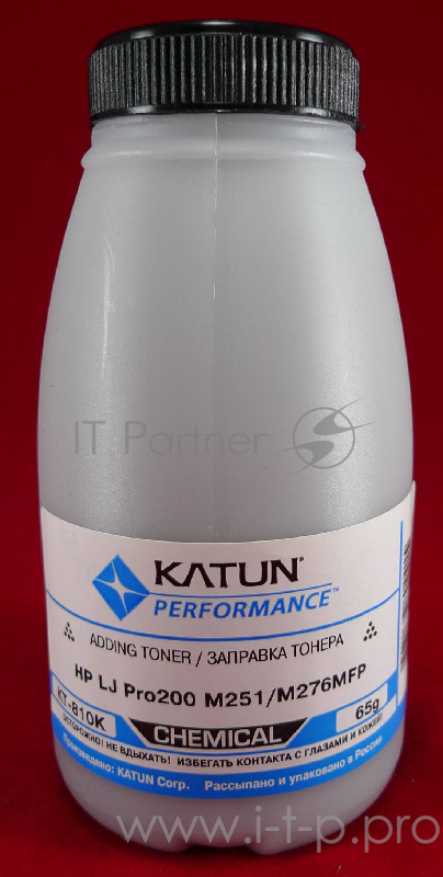 Тонер HP LJ Pro200 M251/M276MFP Black, химический (фл. 65г) Katun фас. России