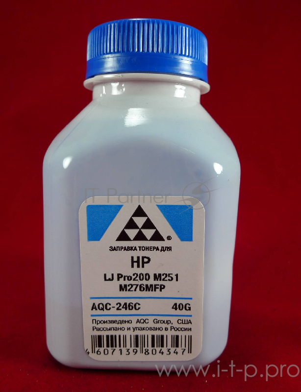Тонер HP LJ Pro200 M251/M276MFP Cyan (фл. 40г) AQC фас. Россия