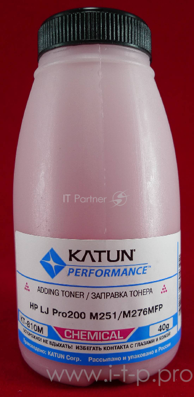 Тонер HP LJ Pro200 M251/M276MFP Magenta, химический (фл. 40г) Katun фас. России