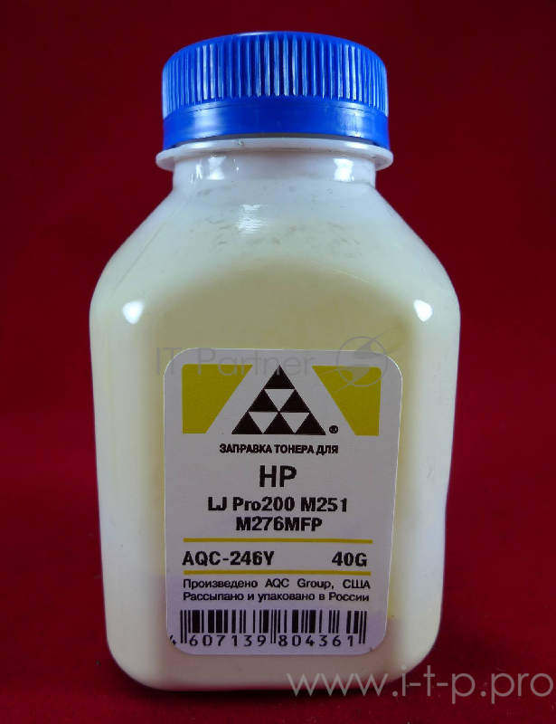 Тонер HP LJ Pro200 M251/M276MFP Yellow (фл. 40г) AQC фас. Россия