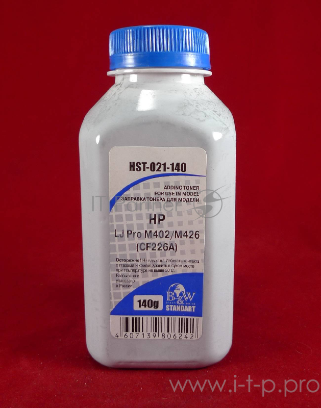 Тонер HP LJ Pro M402/M426 (CF226A) (фл. 140г) B&W Standart фас. Россия