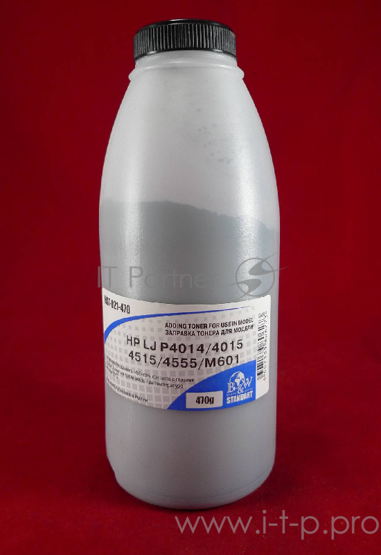 Тонер HP LJ P4014/4015/4515/4555/M601 (фл. 470г) B&W Standart фас. Россия