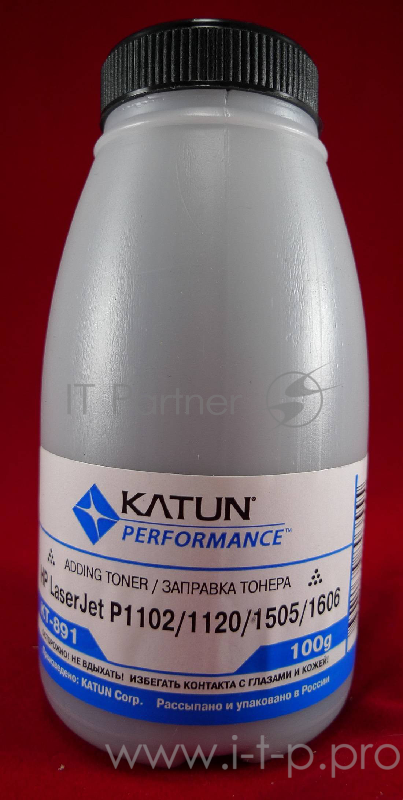 Тонер HP LJ P1102/1120/1505/22/66/1606 LBP-3010/3250 (фл, 100г) Katun фас России