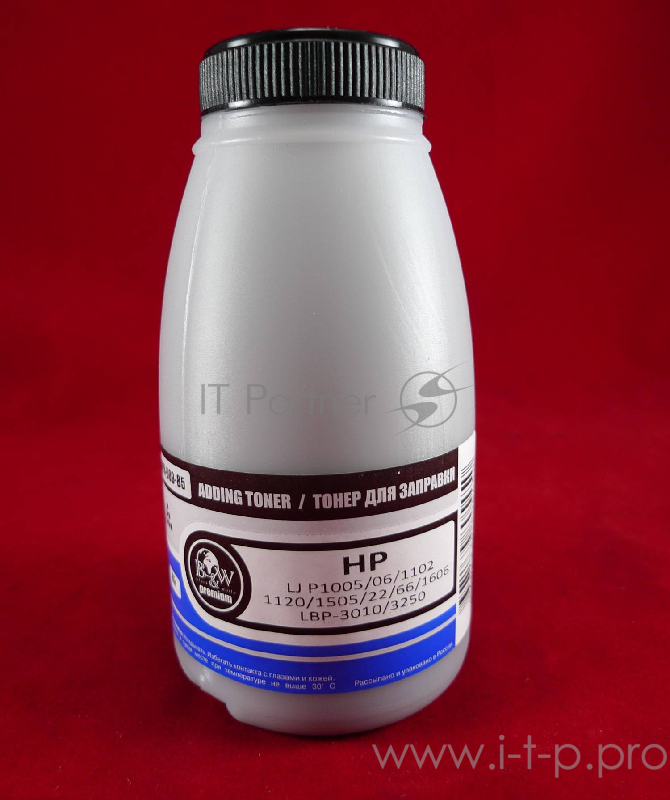 Тонер HP LJ P1005/06/1102/1120/1505/22/66/ (фл. 85г) B&W Premium фас. Россия