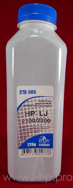 Тонер HP LJ 2100 (фл. 220г) B&W Standart фас России