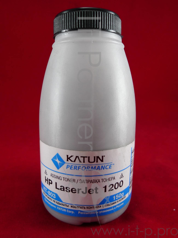 Тонер HP LJ 1200/1300/1000W, Canon LBP3200 (фл. 150г) Katun фас. Россия