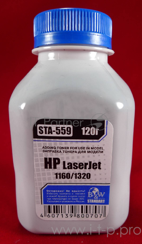 Тонер HP LJ 1160/1320 (фл. 120г) B&W Standart фас. Россия