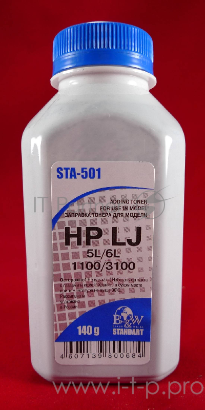 Тонер HP LJ 1100/1150/3100/5L/6L (фл. 140г) B&W Standart фас. Россия