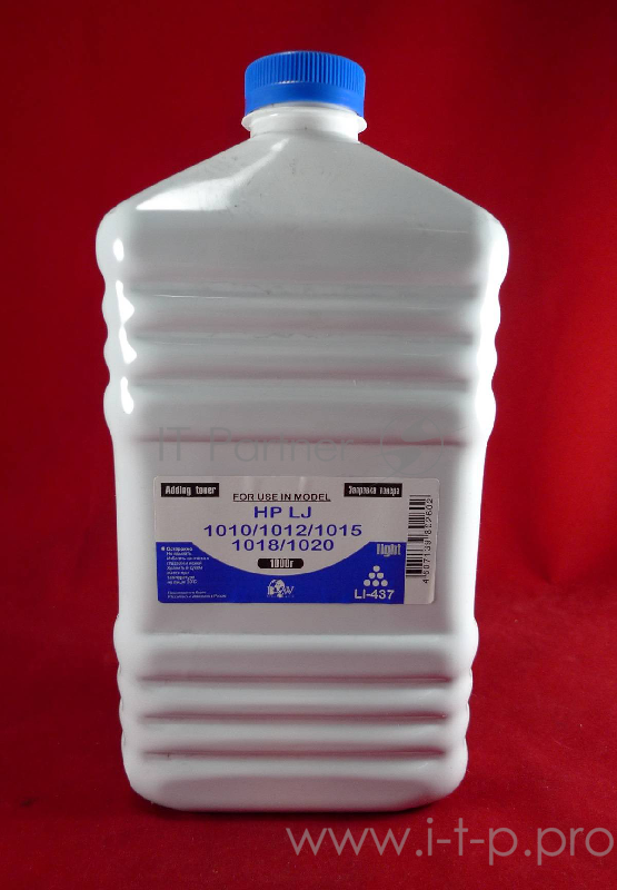 Тонер HP LJ 1010/1012/1015/1018/1020, Canon LBP2900 (фл. 1кг) B&W Light фас. Россия