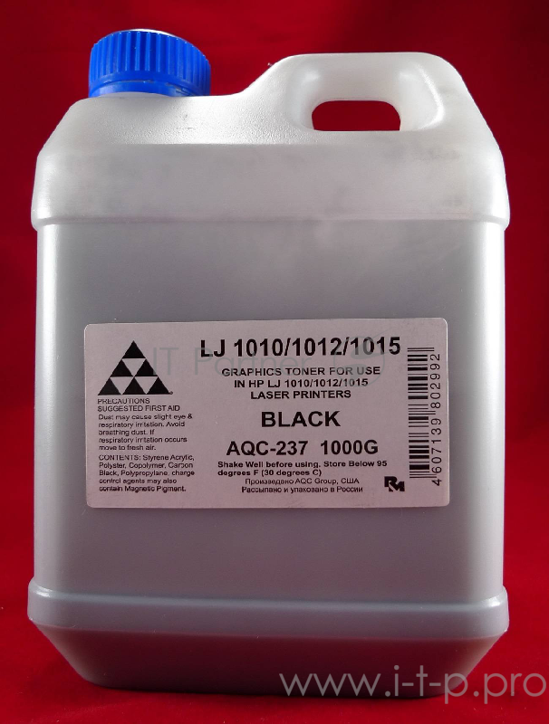 Тонер HP LJ 1010/1012/1015/1018/1020, Canon LBP2900 (кан. 1кг) AQC фас. Россия