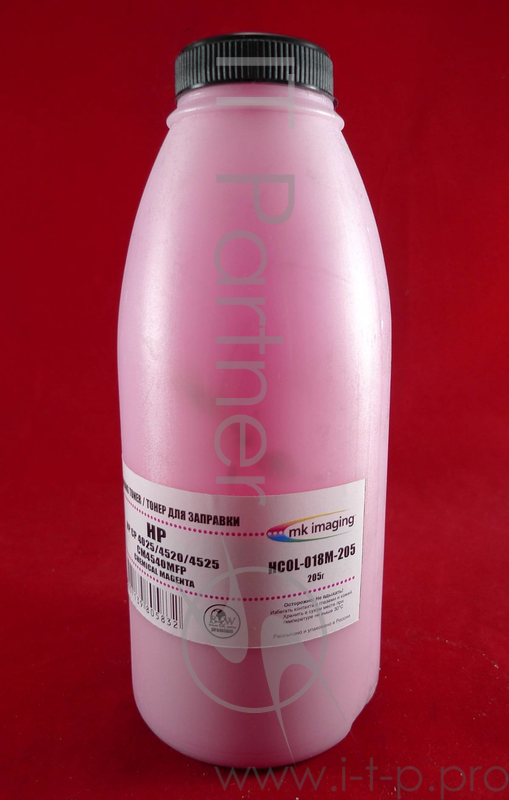 Тонер HP CP 4025/4520/4525/CM4540MFP Magenta, химический (фл. 205г, 11K) B&W Premium (Mitsubishi) фа