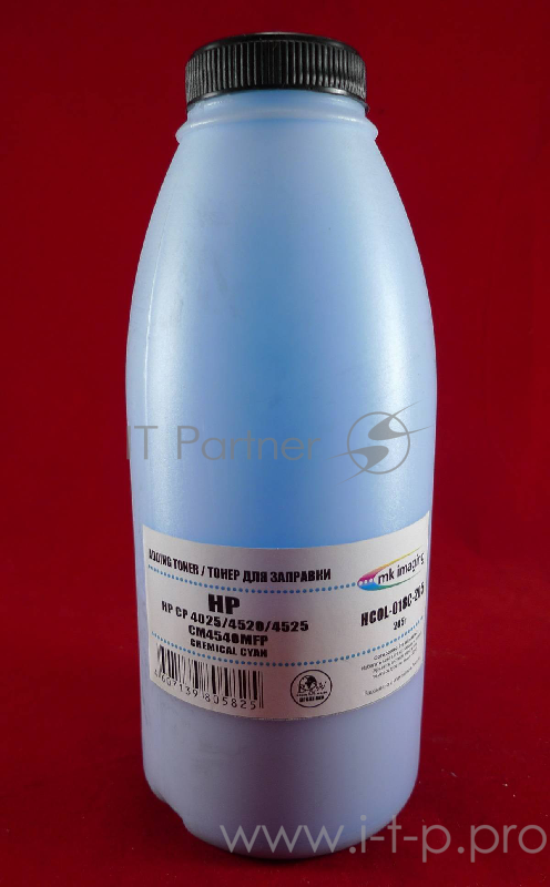 Тонер HP CP 4025/4520/4525/CM4540MFP Cyan, химический (фл. 205г, 11K) B&W Premium (Mitsubishi) фас.