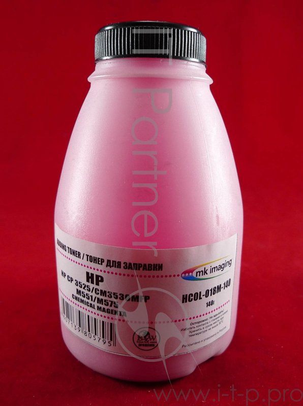 Тонер HP CP 3525/CM3530MFP/M551/M575 Magenta, химический (фл. 140г) B&W Premium (Mitsubishi) фас. Ро