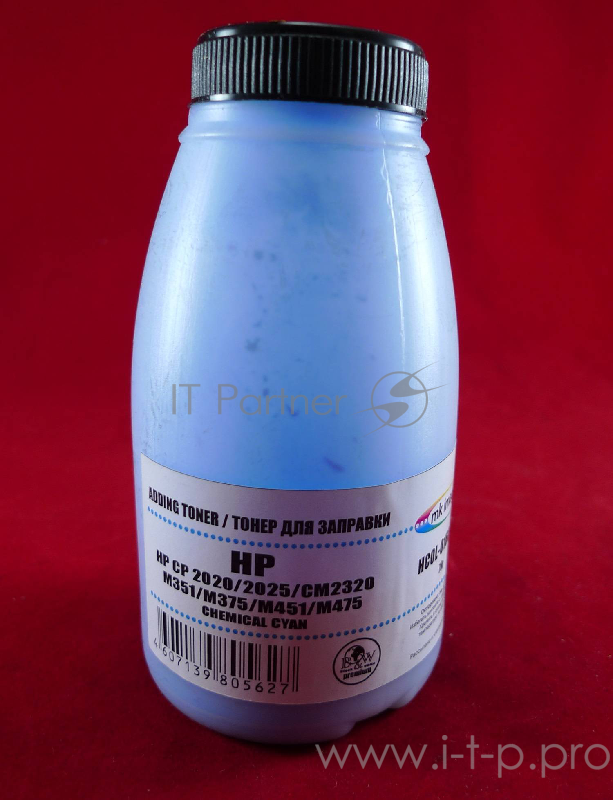 Тонер HP CP 2020/2025/CM2320/M351/M375/M45 Cyan, химический (фл. 70г) B&W Premium (Mitsubishi) фас. России