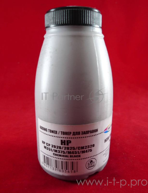 Тонер HP CP 2020/2025/CM2320/M351/M375/M45 Black, химический (фл. 90г) B&W Premium (Mitsubishi) фас. России