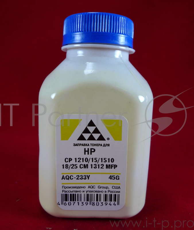 Тонер HP CP 1210/15/1510/18/25/CM 1312 MFP Yellow, (фл.45г.) AQC фас. Россия