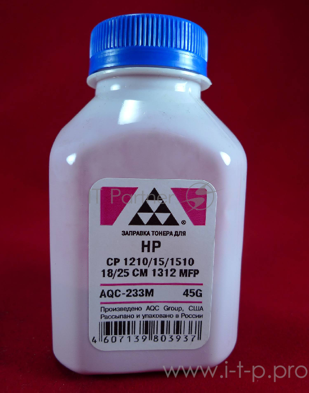 Тонер HP CP 1210/15/1510/18/25/CM 1312 MFP Magenta, (фл.45г.) AQC фас. Россия