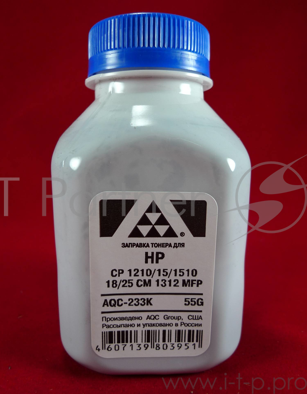 Тонер HP CP 1210/15/1510/18/25/CM 1312 MFP Black, (фл.55г.) AQC фас. Россия