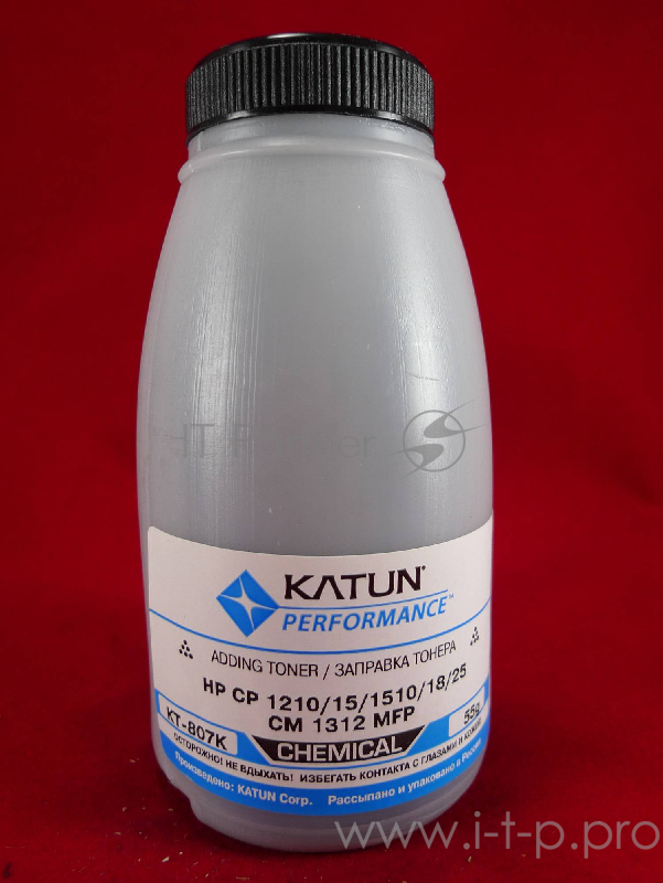 Тонер HP CP 1210/15/1510/18/25/CM 1312 MFP Black, химический (фл.55г.) Katun фас. Россия
