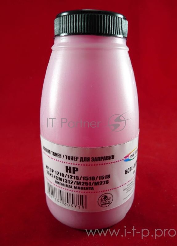 Тонер HP CP 1210/1215/1510/1518/1525/CM131 Magenta, химический (фл. 45г) B&W Premium (Mitsubishi) фас. России